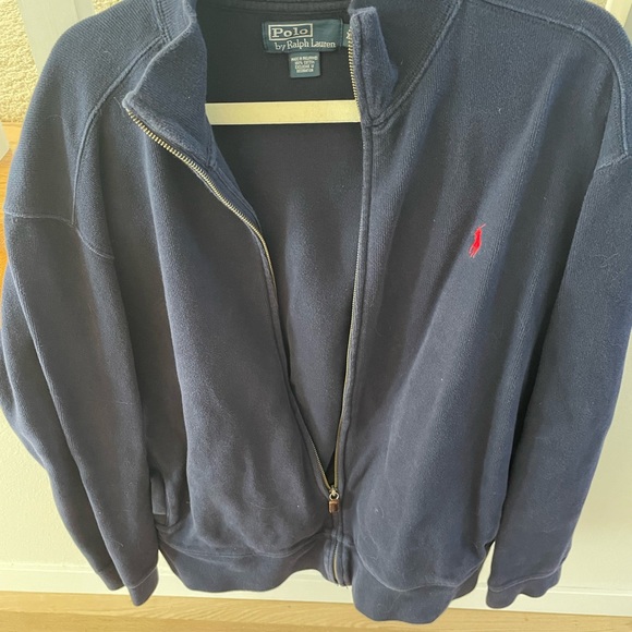 Black and Navy Blue Polo Ralph Lauren Full Zip Sweatshirt - Picture 6 of 7